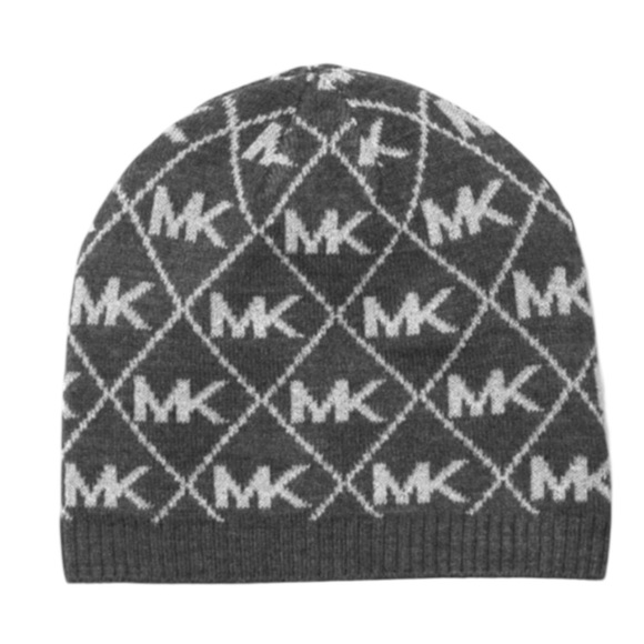 Michael Kors Accessories - MICHAEL KORS Charcoal Metallic Silver Winter Knit Beanie — NWOT